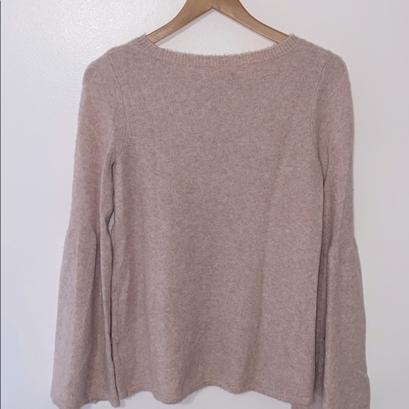 American Eagle Bell Sleeve Lace Up Neck Sweater - Picture 7 of 7